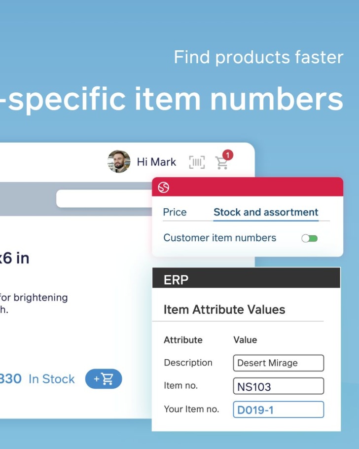 Customer-specific item numbers