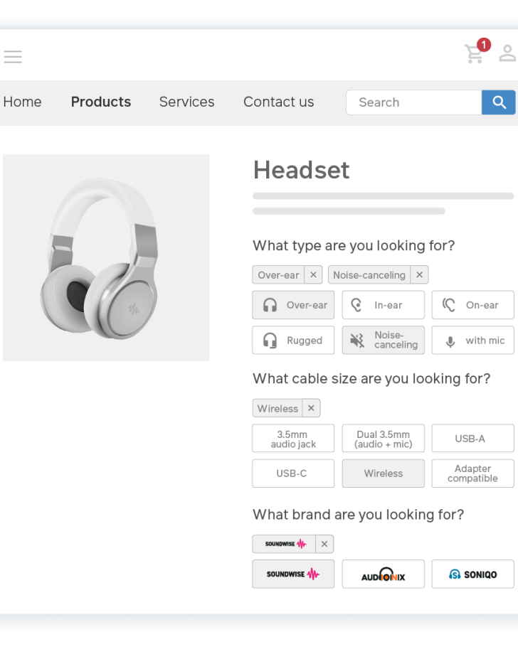 Web_Guided Product finder