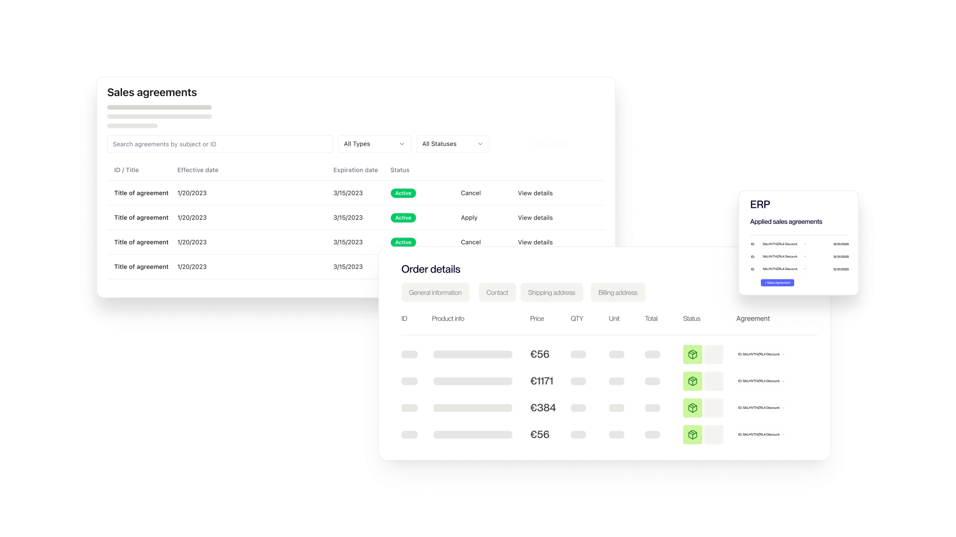 Sales Agreement product visual
