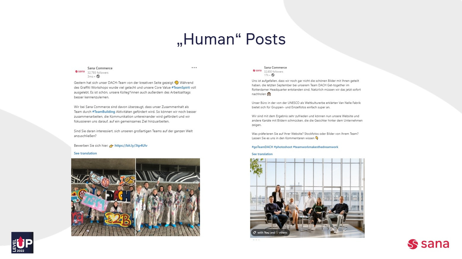 B2B Social Media Wachstum von Sana Commerce