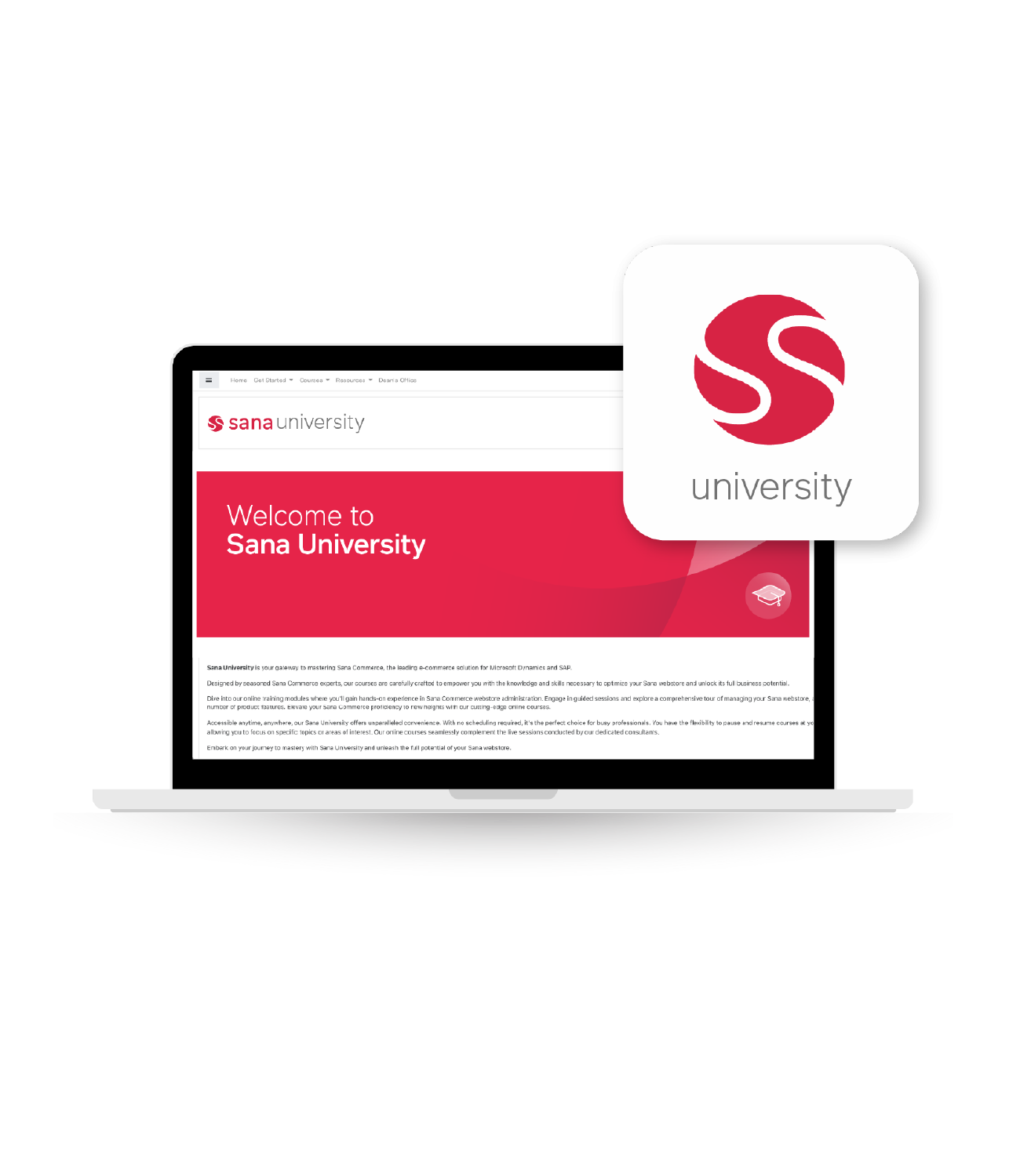 sana university laptop mockup