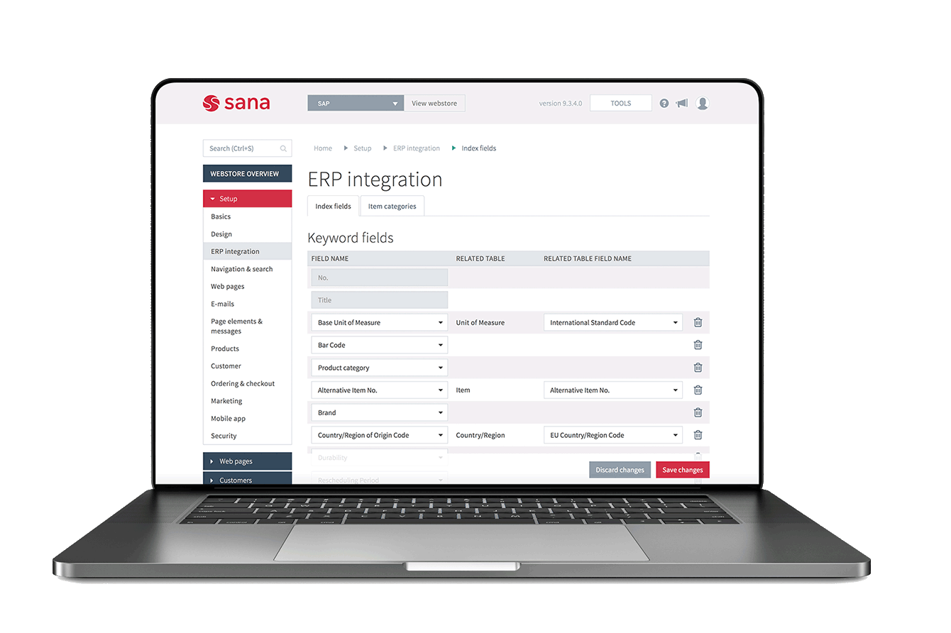 Direct ERP integration out of the box