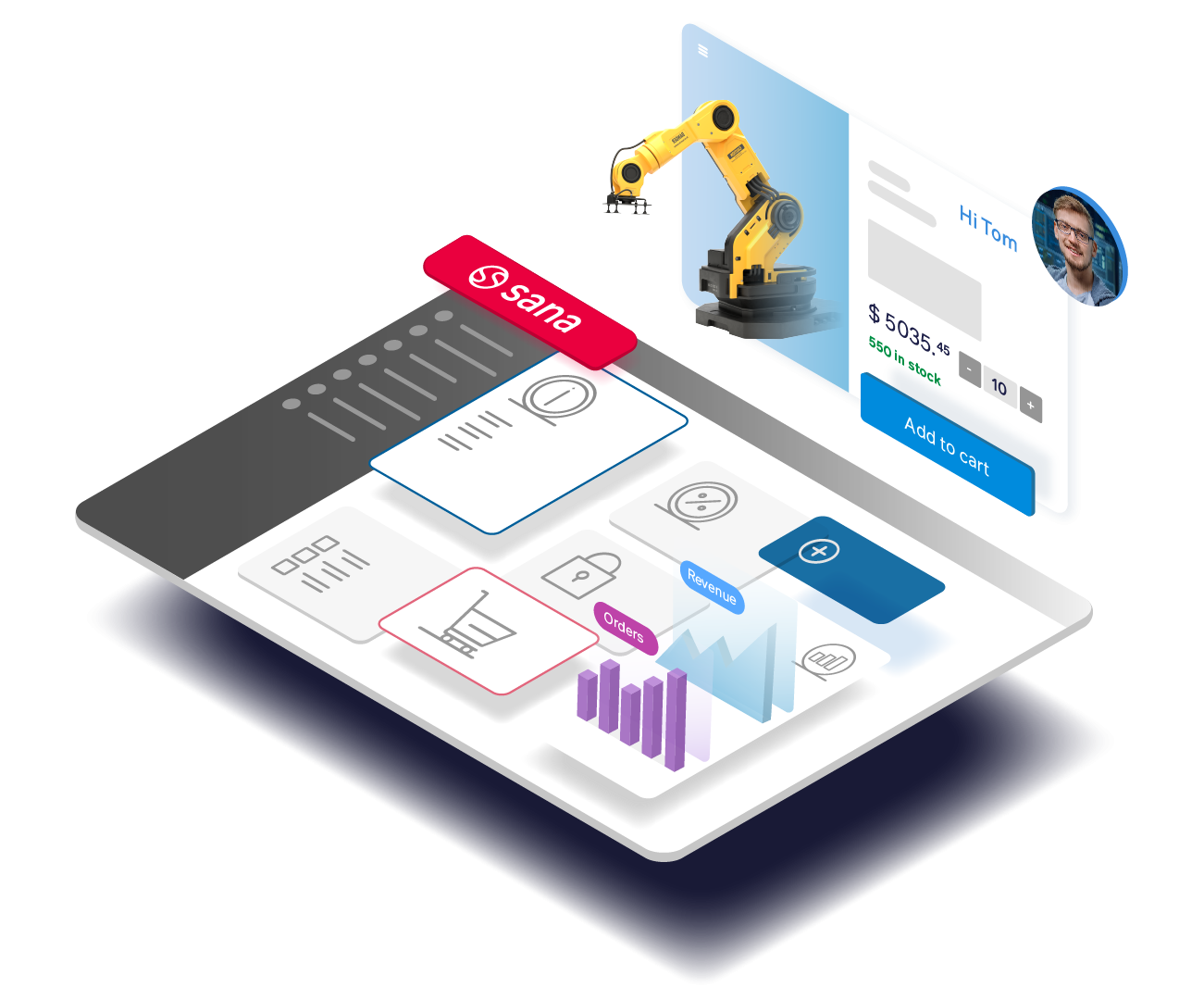 Sana Commerce Cloud product illustration