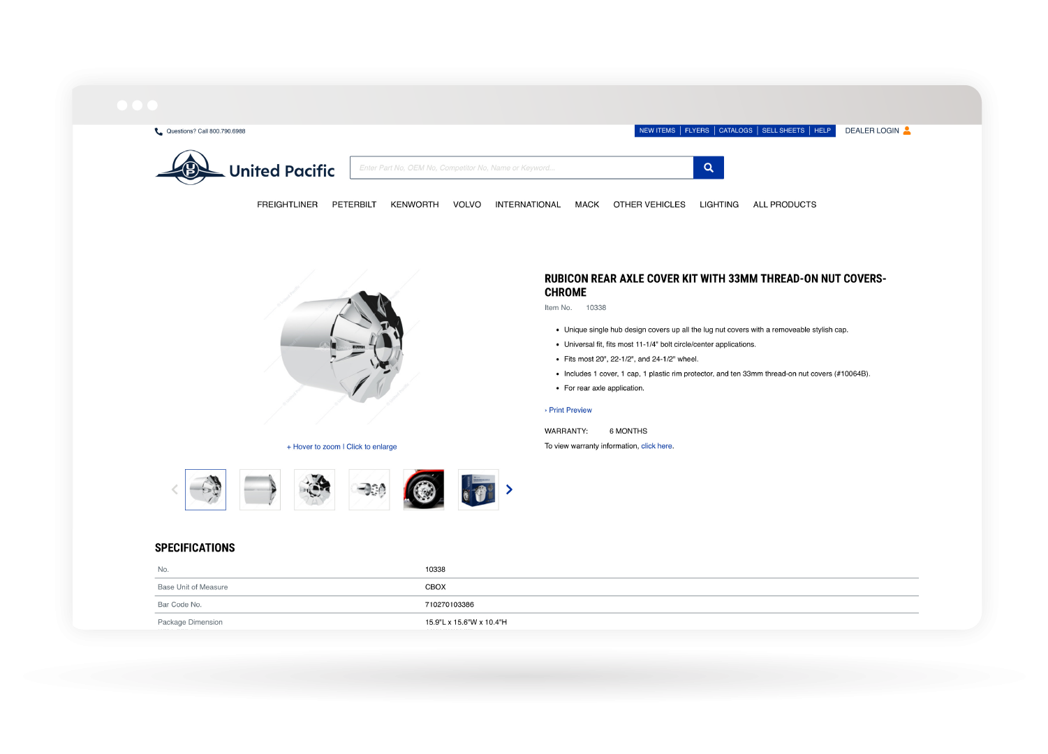 Product specifications