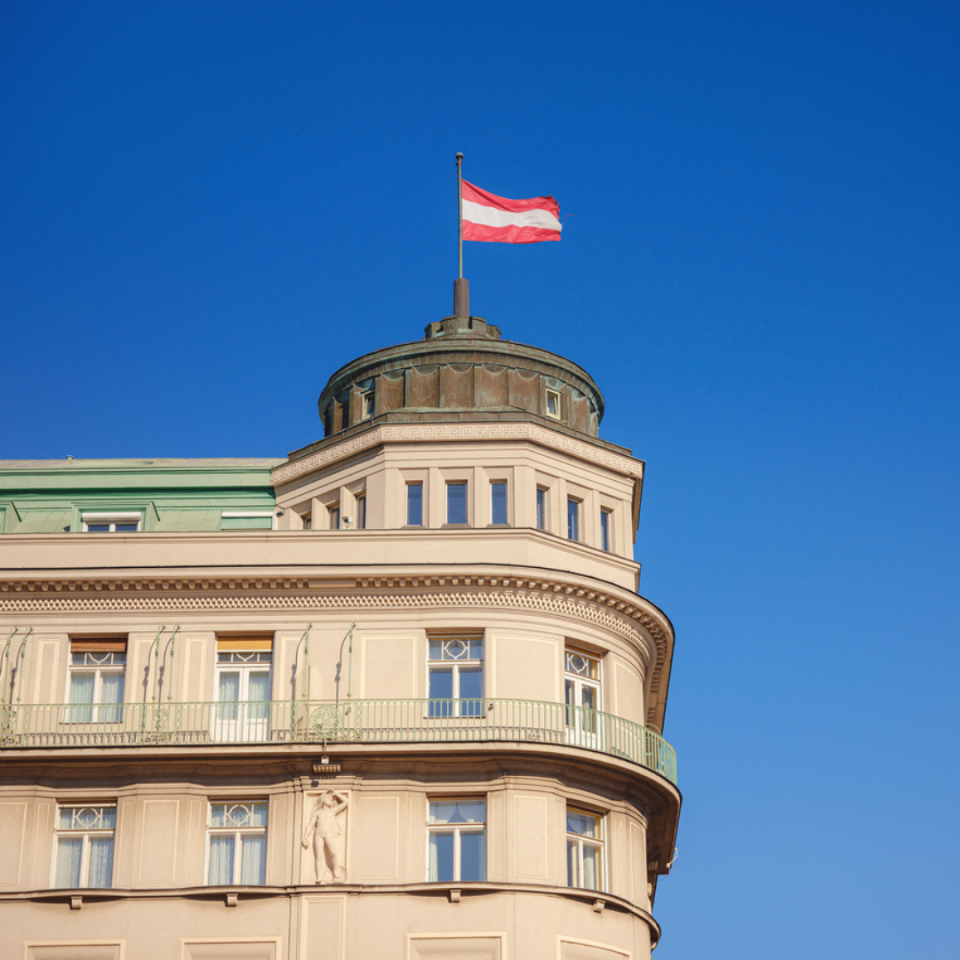 Austria with flag 2