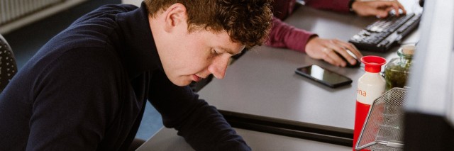 Sales rep working on their to-do list