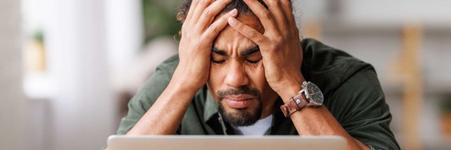 Man frustrated with B2B challenges