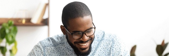 Man working on laptop