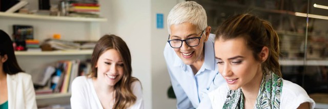 People working on a laptop