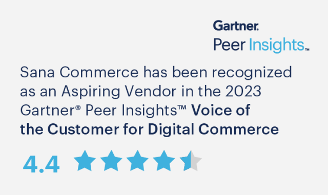 Sana Commerce on Gartner® Peer Insights ™ header