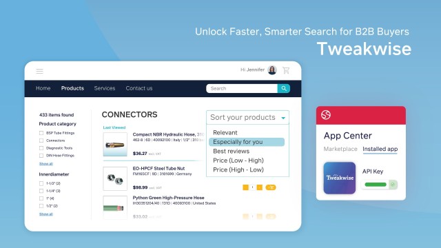 Preview of Tweakwise functionality on Sana Commerce Cloud
