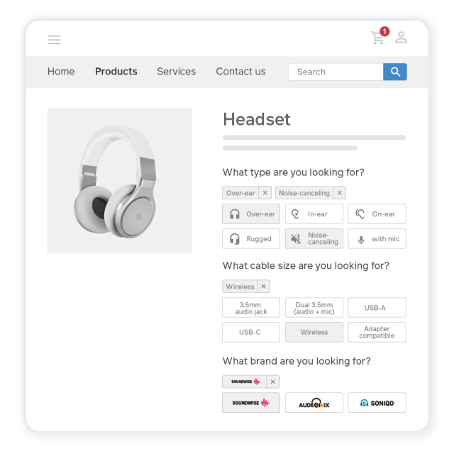 Web_Guided Product finder