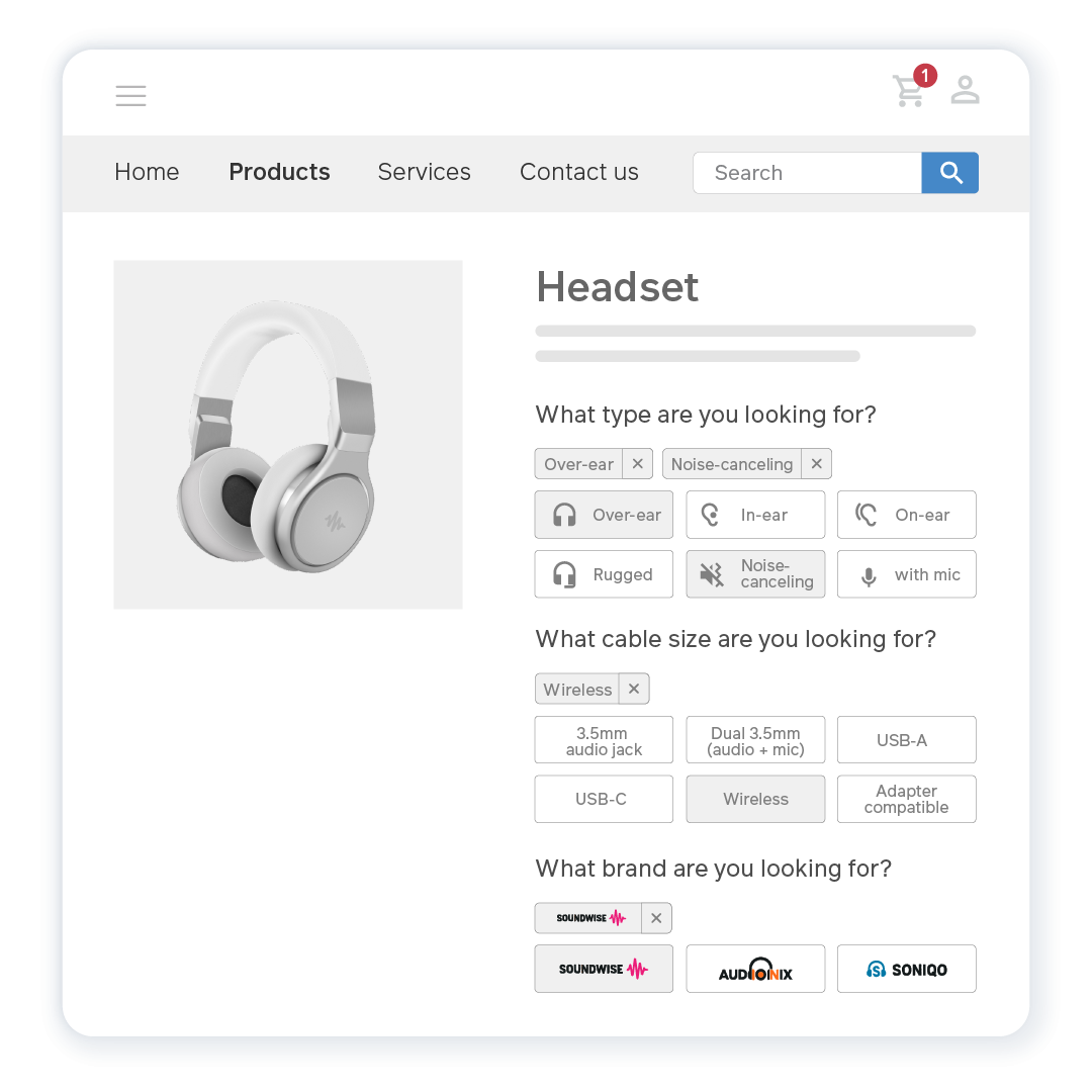 Web_Guided Product finder