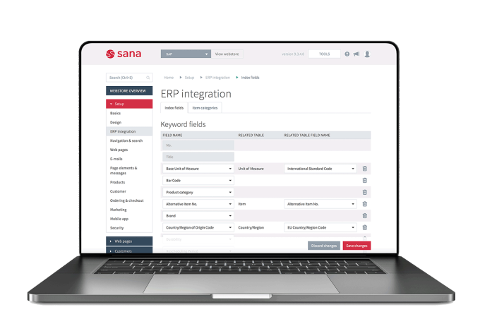 Direct ERP integration out of the box