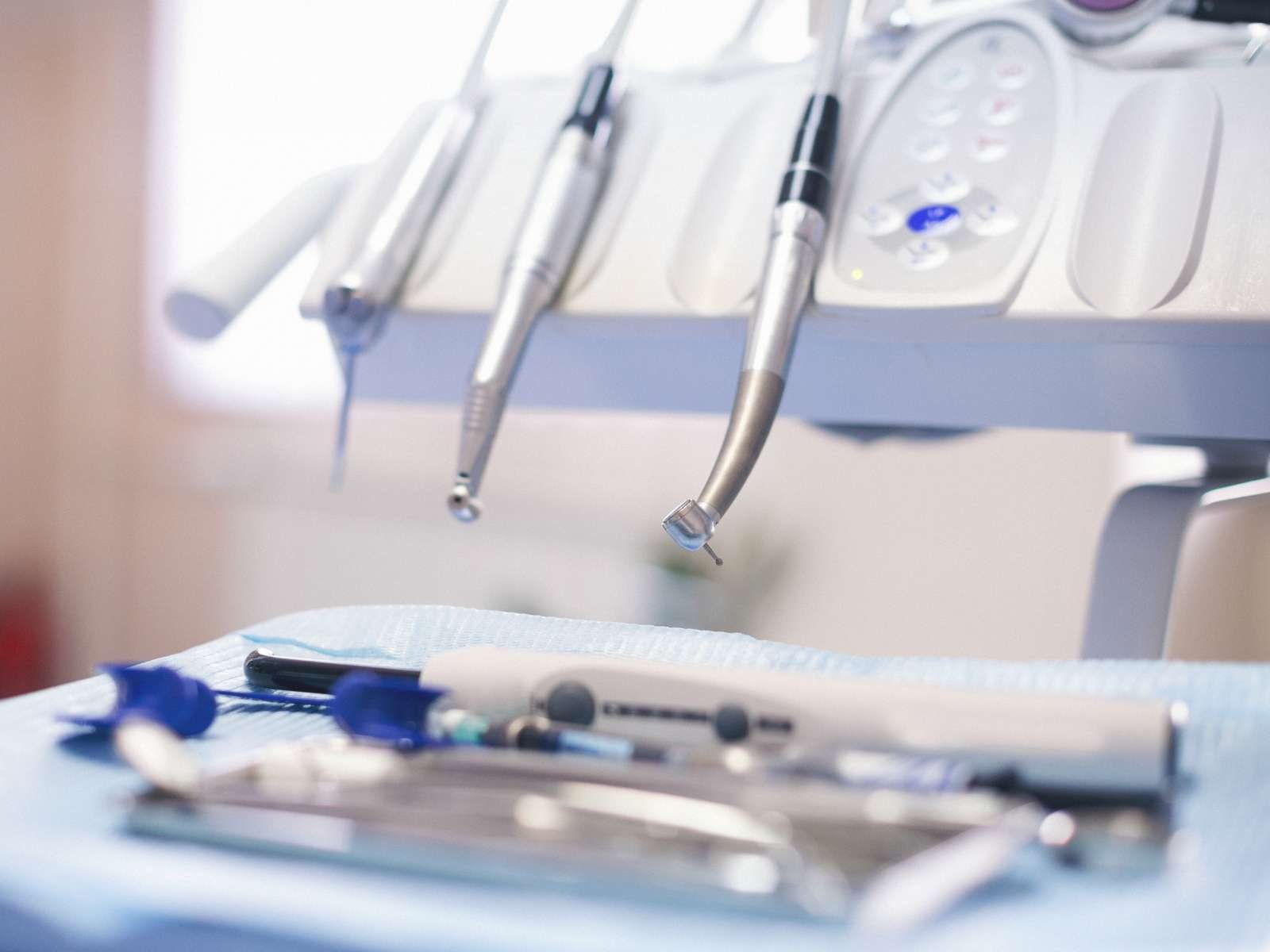 Dental products in a dentist office