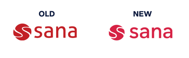 Sana Commerce new logo vs old logo