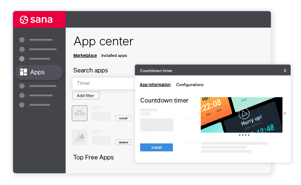 sana commerce cloud app center screenshot