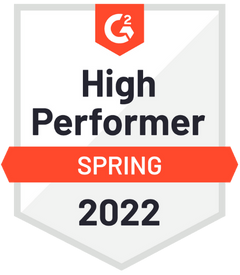DE Homepage - G2 badge - Sana Commerce ranked High Performer Spring 2022 ES