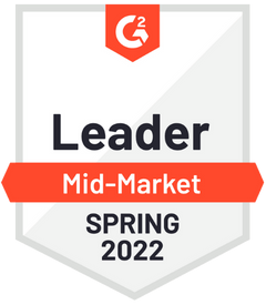 DE Homepage - G2 badge - Sana Commerce ranked Leader Spring 2022 ES
