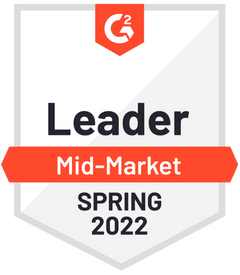 DE Homepage - G2 badge - Sana Commerce ranked Leader Spring 2022 ES