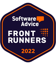 DE Homepage - Software Advice Badge - Sana Commerce as Front Runner
