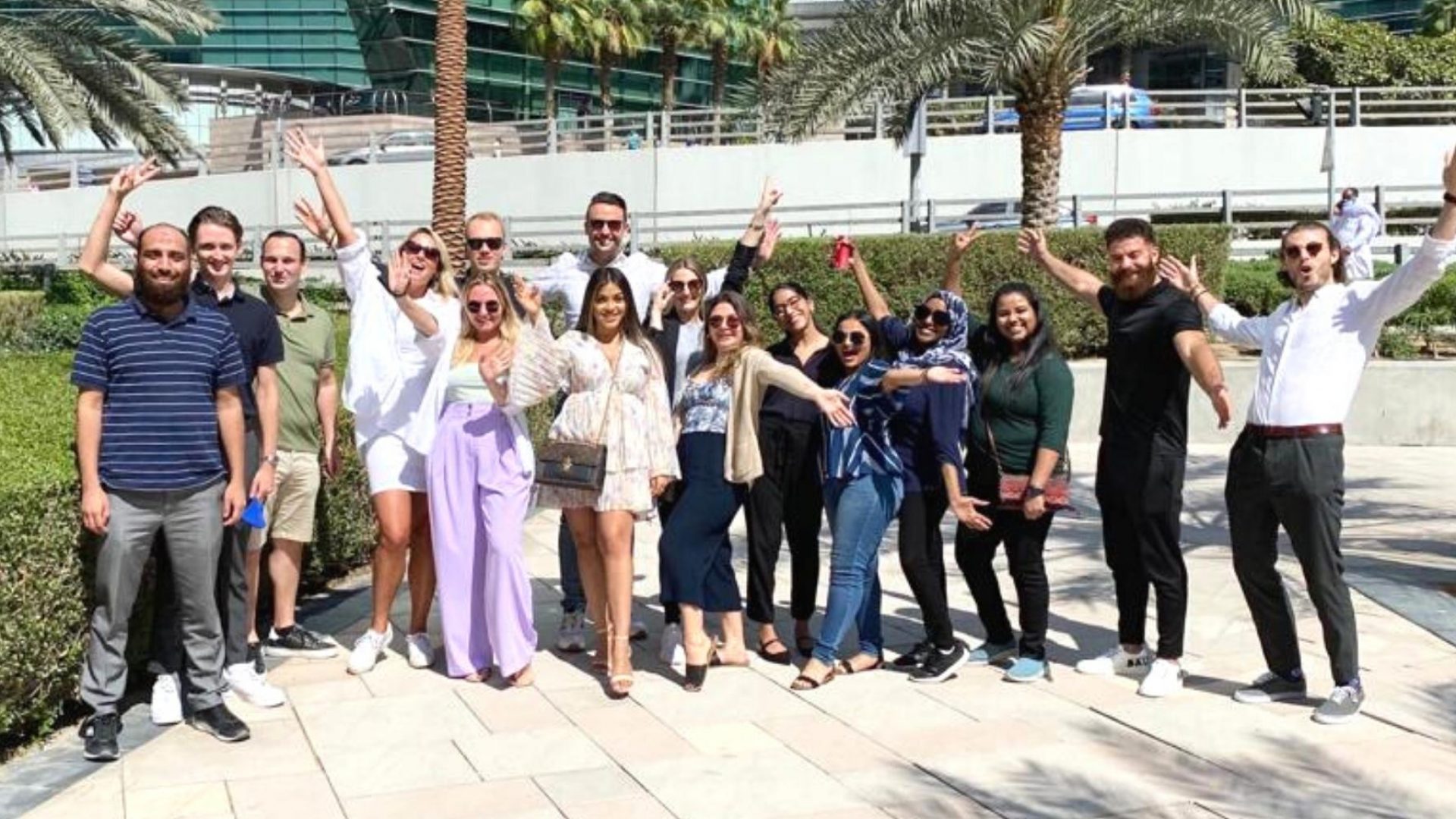 Fun group photo of Sana Commerce Team in Dubai
