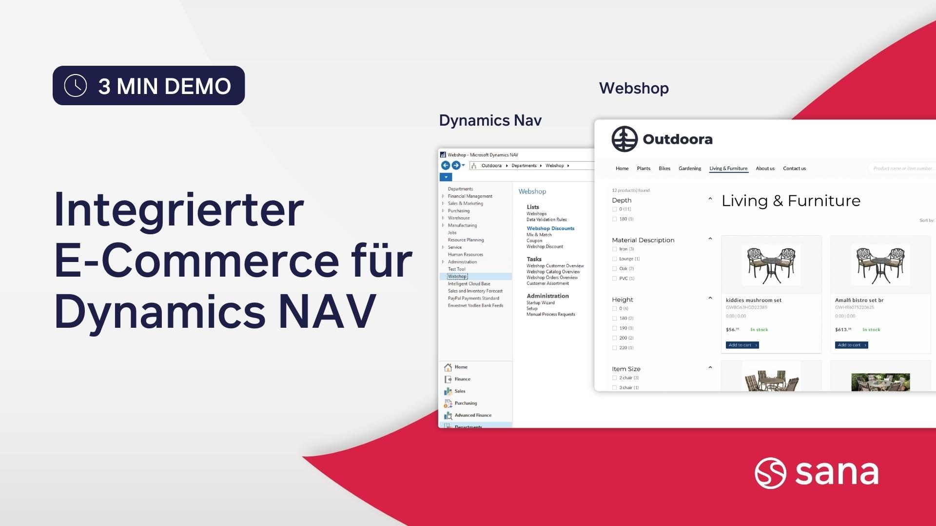 E-Commerce für Dynamics Navision ERP Sana Commerce Cloud