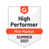 G2 High Performer Mid-Market Summer 2021
