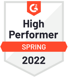 G2 badge - Sana Commerce ranked High Performer Spring 2022