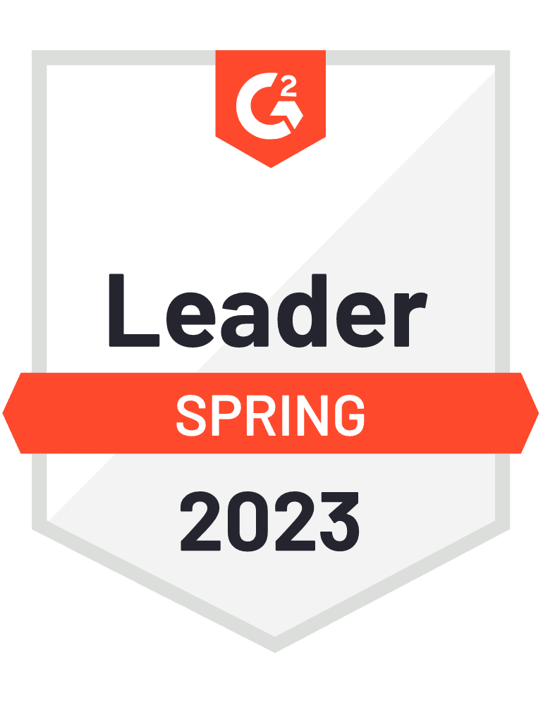 G2 Leader badge for B2B e-commerce Spring 2023