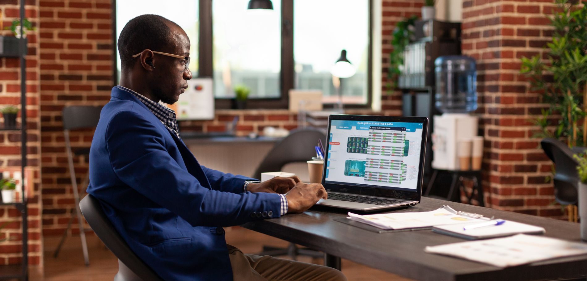 Man working on his computer