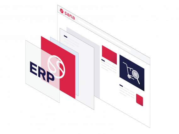 Header image displaying ERP integration for enterprise solutions - Sana Commerce