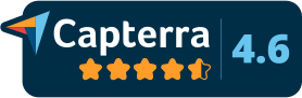 NL Homepage - Capterra 4.6 logo for Sana Commerce