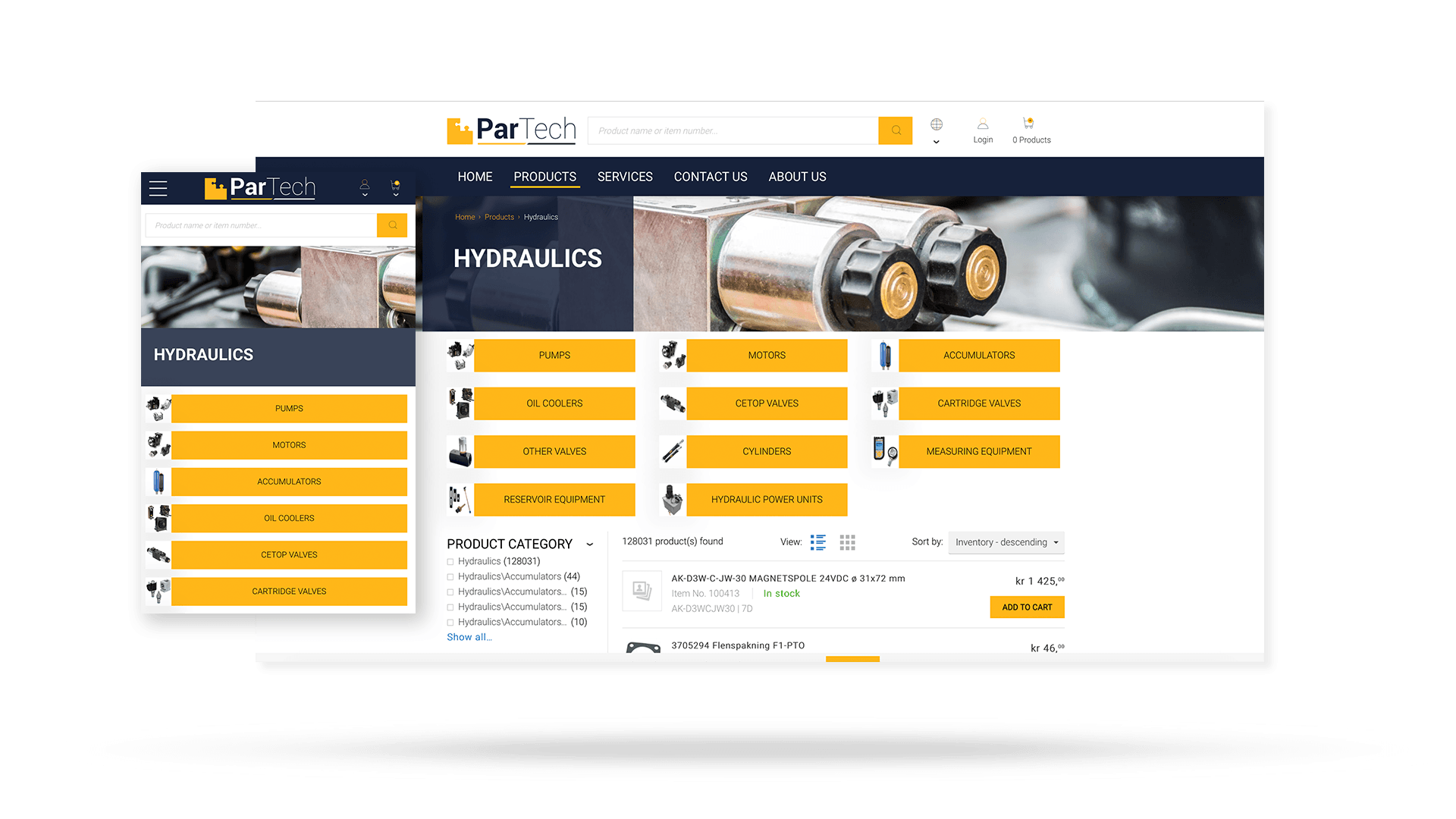 ParTech's new Sana Commerce web store