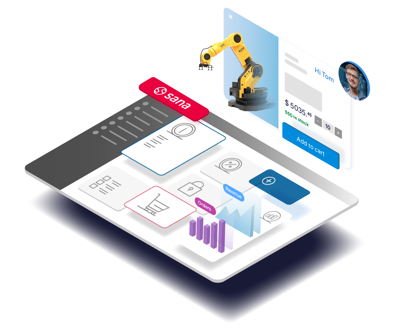Sana Commerce Cloud product illustration