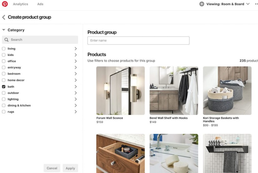 Pinterest curated list als Beispiel für Social Commerce