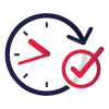 clock icon with a checkmark
