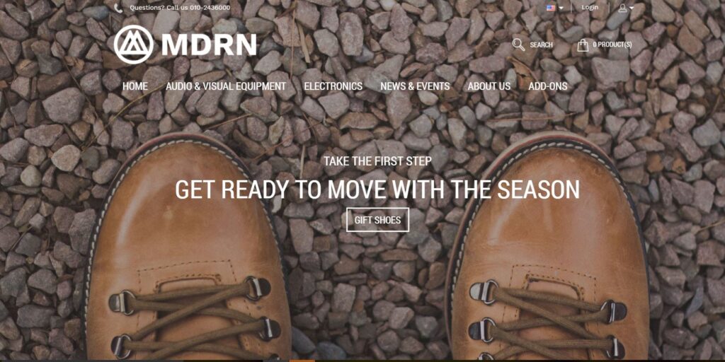 attractive B2B web store