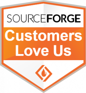 Sourceforge customers love us badge